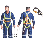Safety Harness Single Lanyard & Carabine Hook