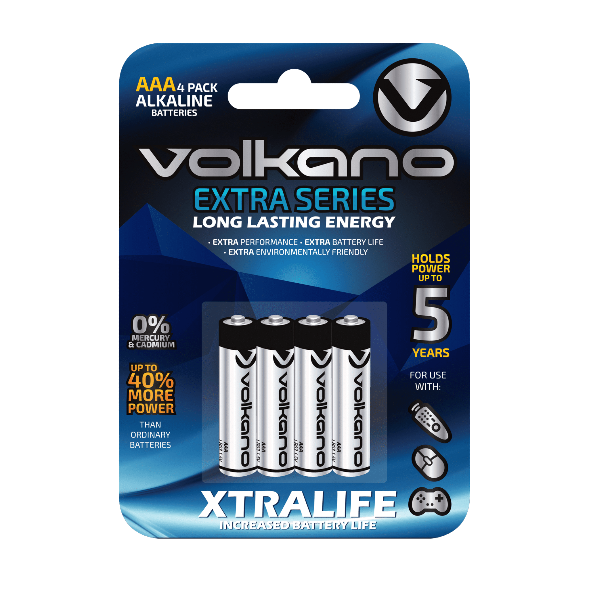 Extra series Alkaline Batteries AAA pack of 4