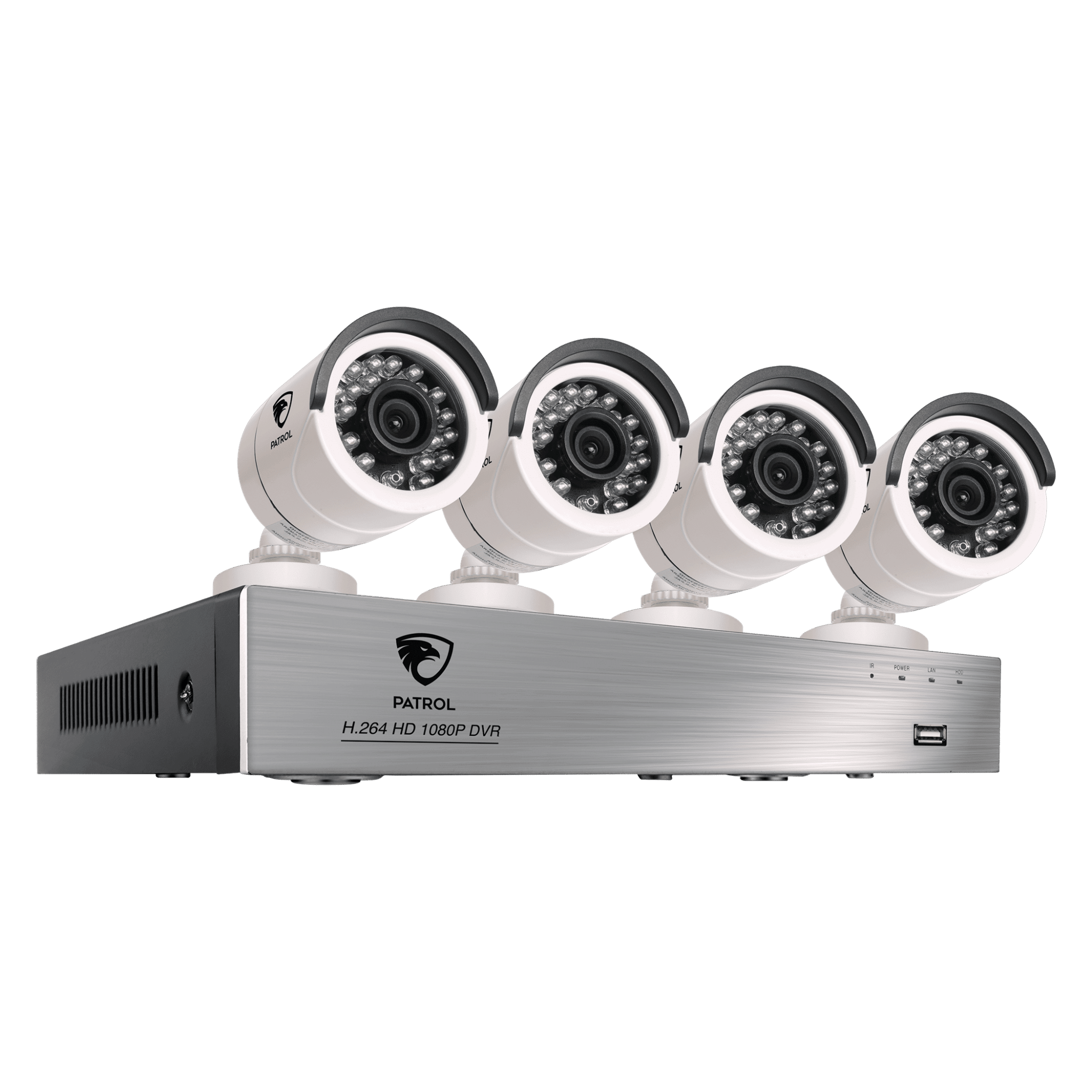 Patrol 8 Channel 4 x Bullet Camera 1080P 1TB DVR Kit