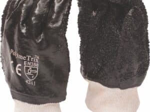 Pvc Chip Black Palm Glove-10's/Pack