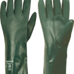 Pvc Dbl Dipped O/Cuff Green Glove-10's/Pack