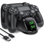 PS4 SMART CHARGING STATION Charging station for 2 PS4 controllers - charging cable 1m