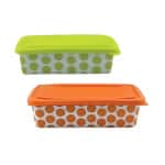 Gourmand Med Rectangular Food Storage with Silicone Lid