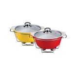 Wellberg Round Stoneware Food Warmer Set