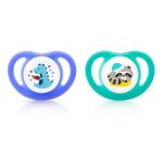 Minilight Pacifier (2 Pc) L Dino Read/Raccoon