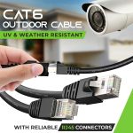 305m Roll, Black, Solid Copper, UV protected, SF/TP, CAT6 Cable (Outdoor Use)