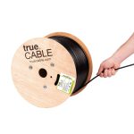 500m Roll, Black, Solid Copper, UV protected, SF/TP, CAT6 Cable (Outdoor Use)
