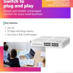 HPE Networking Instant On 1430 16 port GbE PoE Switch - 124W