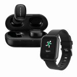 Volkano Aquarius TWS + Serene Watch Series Bundle - Black