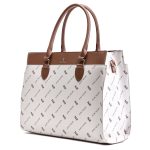 Aban Zuri Print White Coffee & Toffee Laptop Business Bag