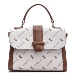 Aban Zuri Print White Coffee & Toffee City Bag