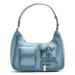 Fafanto Slate Blue Utility Pocket Shoulder Bag