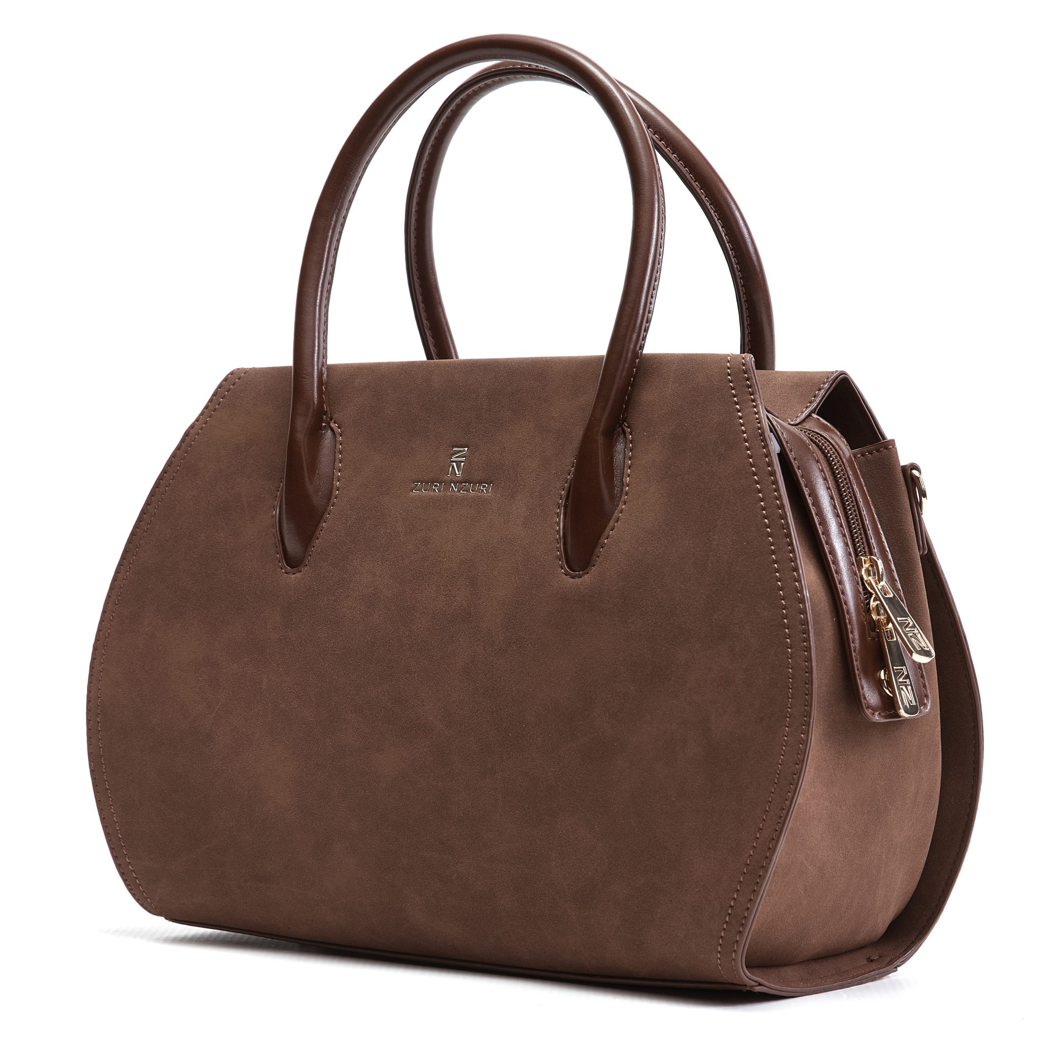 ZURI Nzuri Product Packshots-699_result Abe Dua Mocha Bowler Bag - Image 1