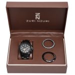 Duafe Gunmetal Plated Stainless Steel Watch With Interchangable Bezels