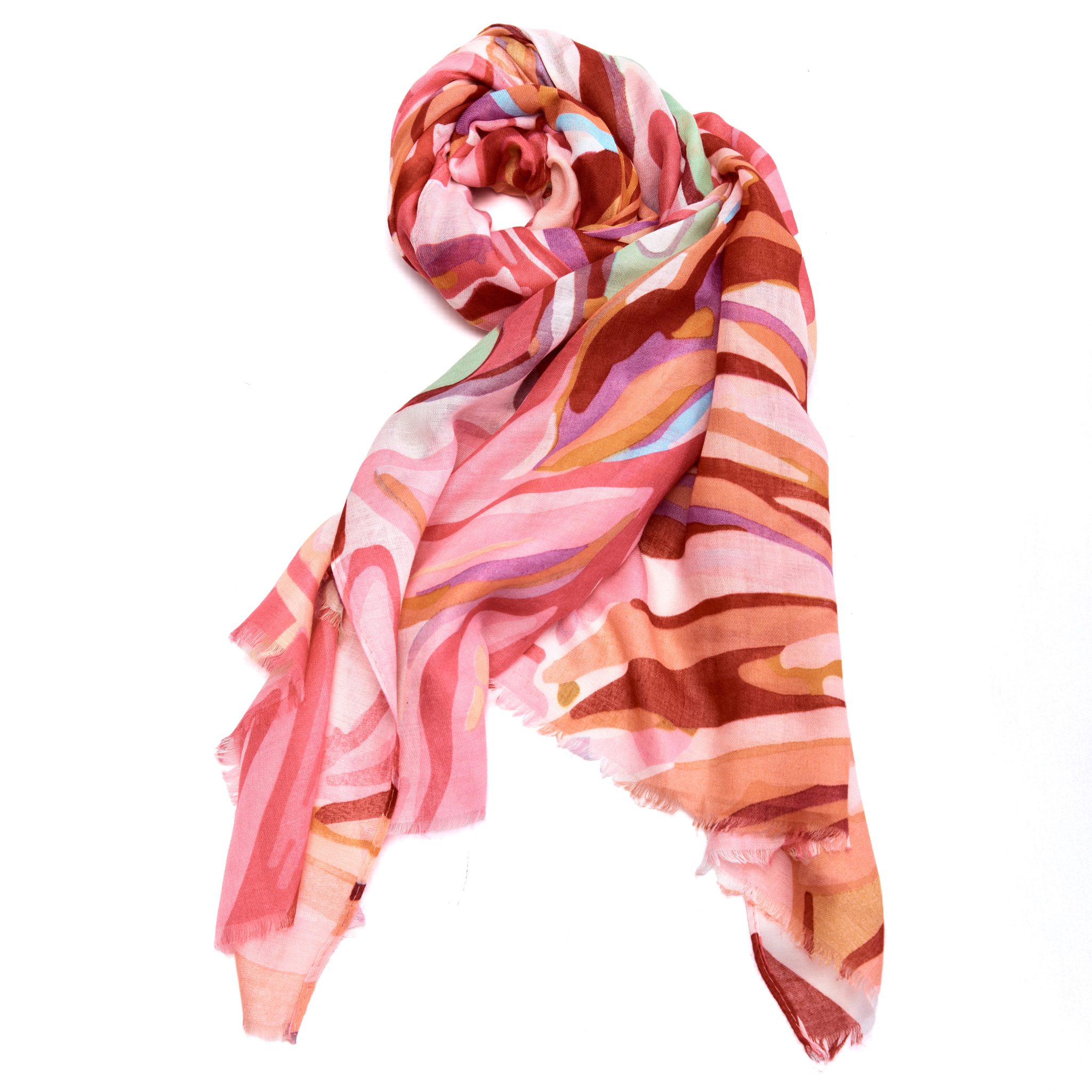 ZURI Nzuri Product Packshots-775_result Fafanto Pink Cotton Scarf - Image 1