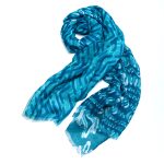 Sankofa Blue Cotton Scarf