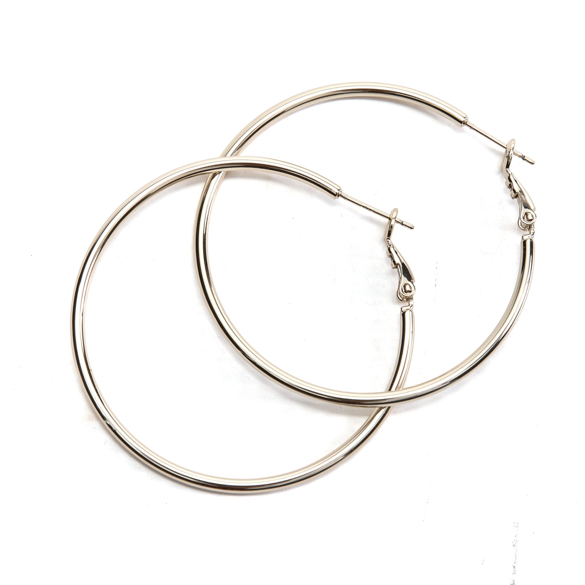 ZURI Nzuri Product Packshots-799 Sankofa Gold Plated Thin Hoop Earings - Image 1