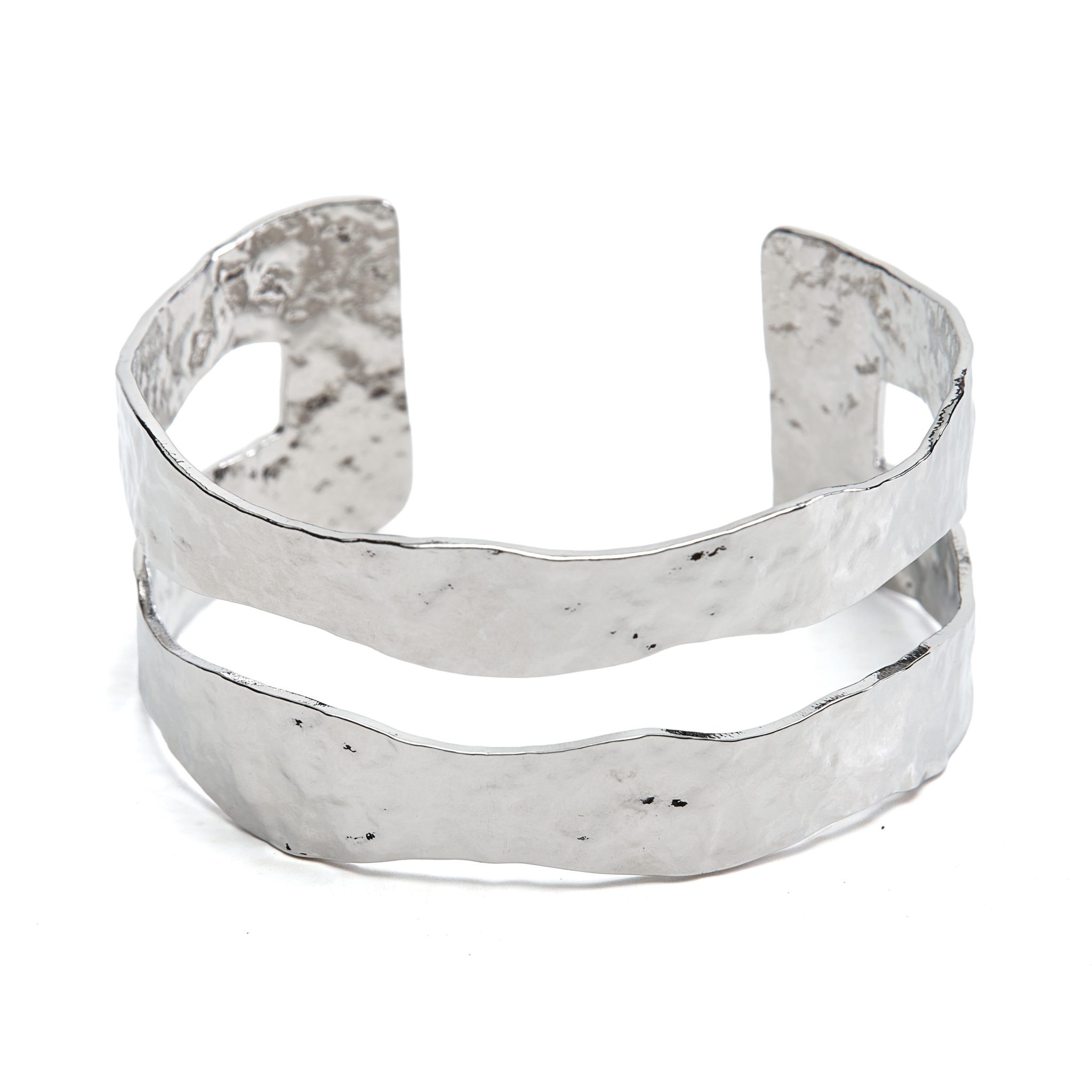 ZURI Nzuri Product Packshots-807_result Fafanto Rohdium Plated Thick Bracelet - Image 1